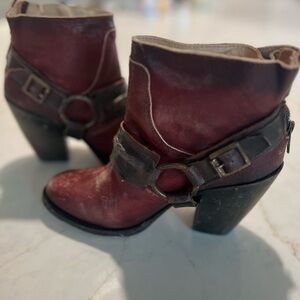 Freebird booties. Wine/Burgundy color. Size 7. Never worn.